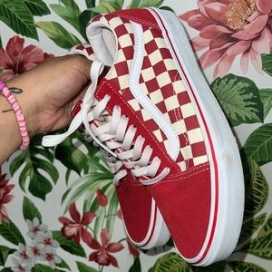 Red Checkered Vans